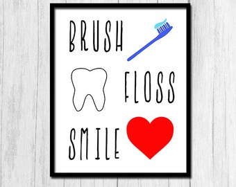 Escape The Bathroom Dental Floss brush floss smile | etsy Escape The Bathroom Dental Floss brush floss smile | etsy