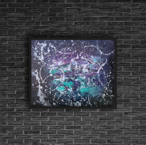  Galaxy  splatter  art dark gothic artwork acrylic texture