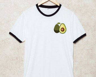 White ringer tshirt | Etsy