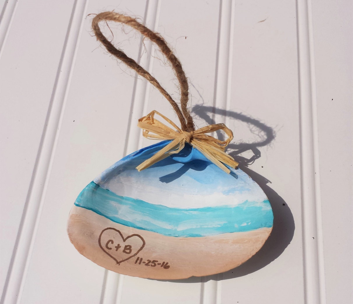 Personalized Beach Ornament Hand Painted