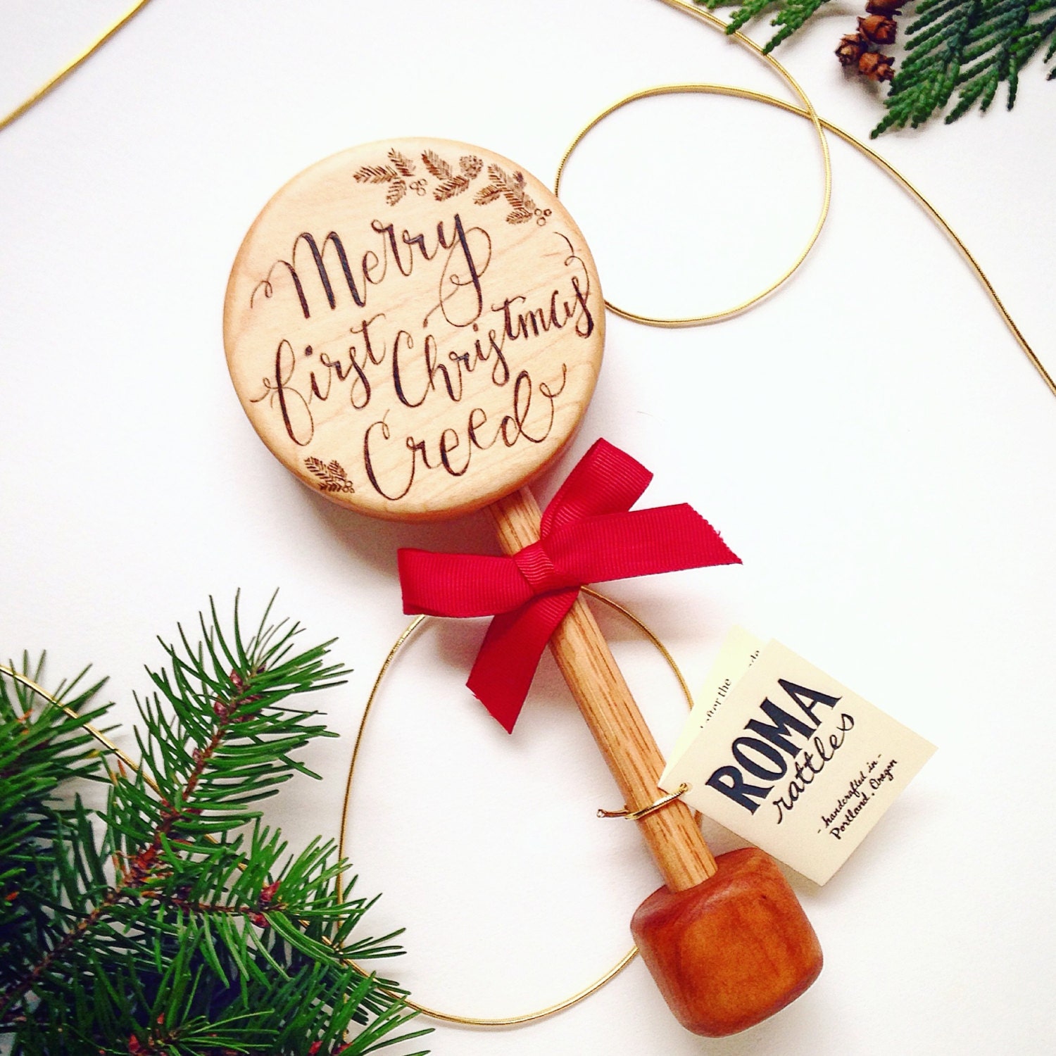 Personalized Baby's First Christmas Gift Keepsake Wooden