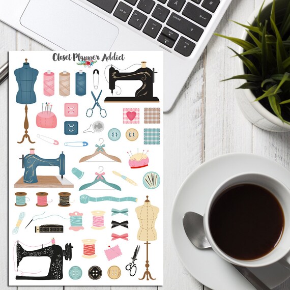 Sewing Tools Planner Stickers Sewing Stickers Sewing