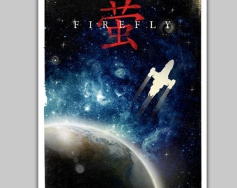 Alternative Firefly serenity poster movie film scifi nerd movie vintage space galaxy chinese art home decor geek poster