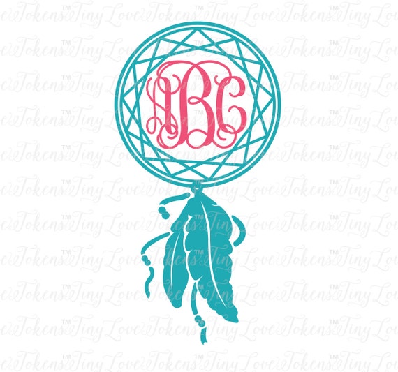 Download Dreamcatcher Monogram Design for Silhouette and other craft