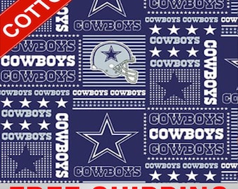 Dallas Cowboys Cotton Fabric NFL Style DAL-6424 60" Wide. Free Shipping