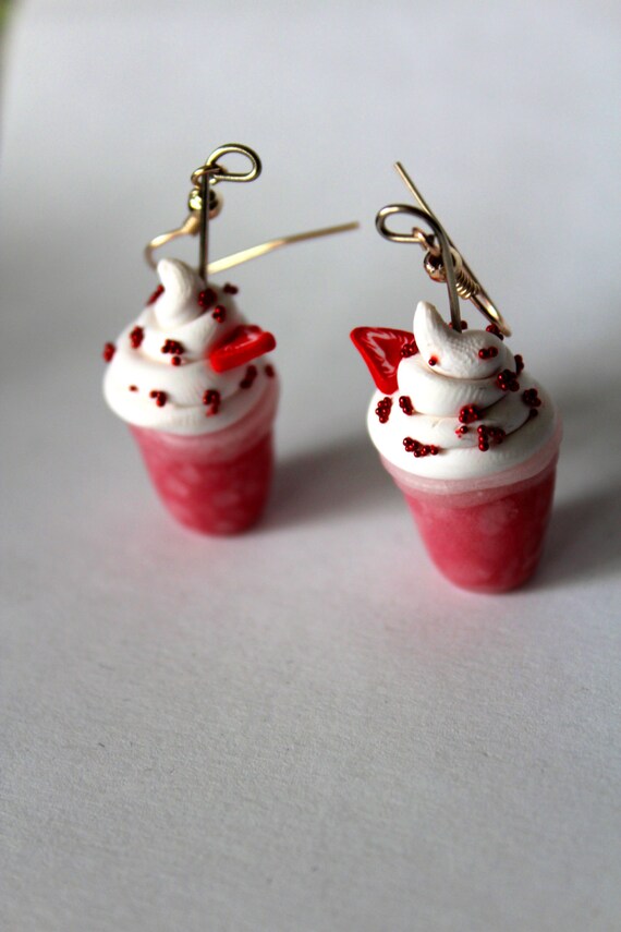 Miniature food earrings Polymer clay by