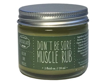 Sore Muscle Salve, Organic Herbs, Pain Relief, Anti-inflammatory, Menthol Crystals, Organic Ginger, Organic Rosemary, "Don't Be Sore"