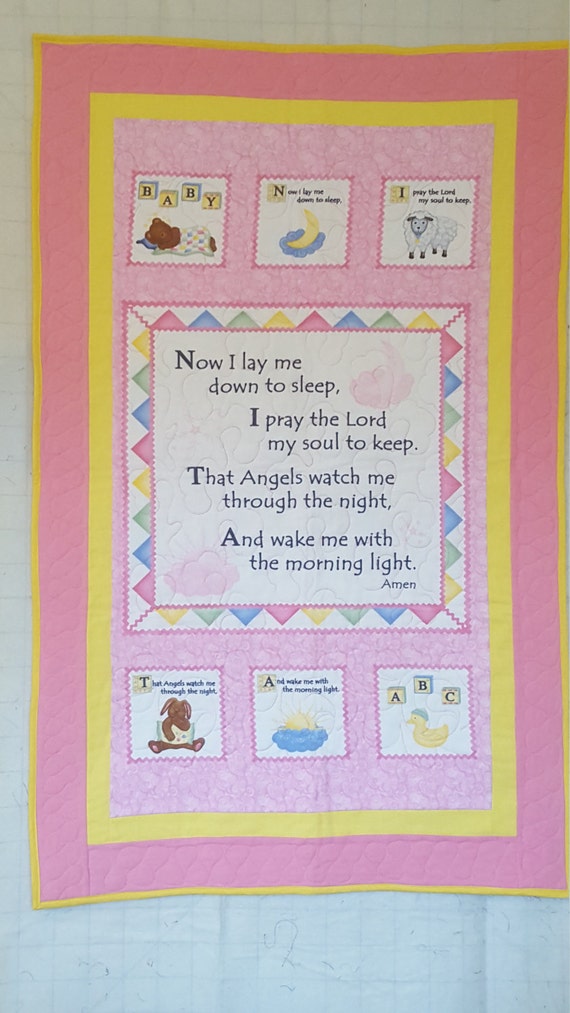 Prayer quilt handmade quilt Baptism Blanket by PrayerquiltsbyRosie
