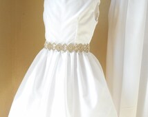 BNY Sleeveless Rhinestone Flower Girl Dress – First Communion, Tea-Length, Satin & Tulle (Sizes 6-20) - View #6