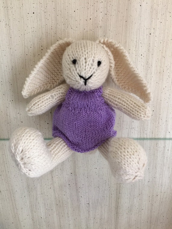 knit bunny stuffed animal