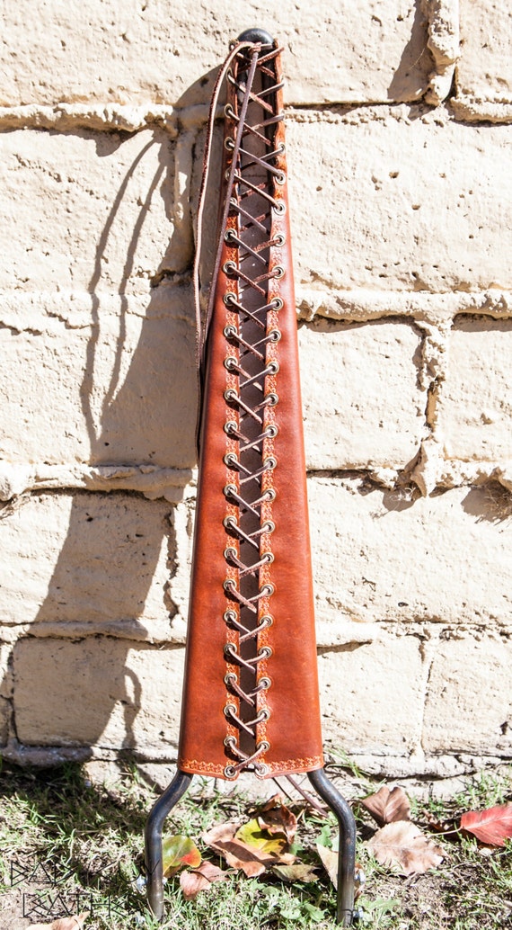 Leather sissy bar wrap custom order leather wrap sissy bar