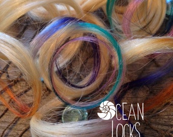 Tie Dye Hair Extensions, Clip in Hair Extensions, Human Hair Extensions,Festival Hair, Hair Extensions Clip In, Dip Dye Hair