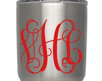 Yeti Decal, Yeti Tumbler Decal, Yeti Monogram, Yeti Vine Monogram, Yeti Cup Decal, Yeti Interlocking Monogram, Yeti Script Monogram,