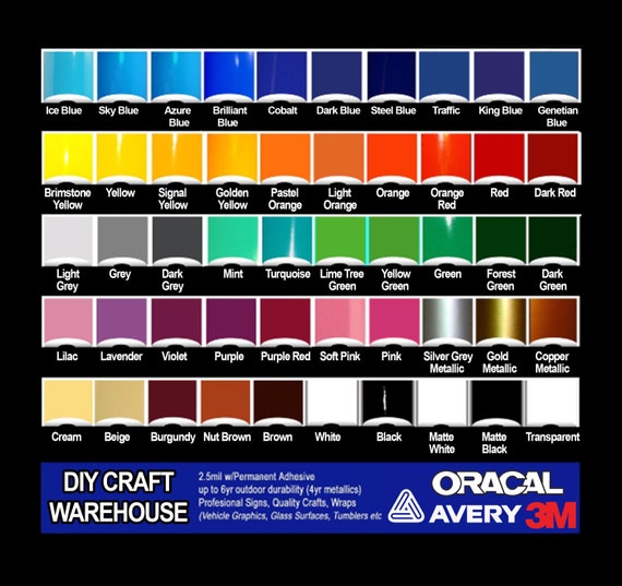 Oracal 651 3M Avery Vinyl sheet in size and by DIYCraftWarehouse