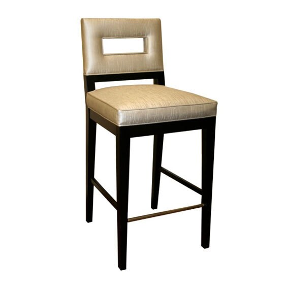 Maplewood Bar Stool with Metal Footrest