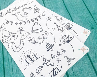 Winter Doodle Stickers
