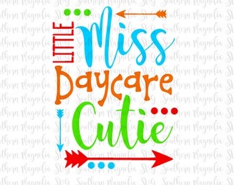 Little Miss Daycare Cutie - Back to School SVG - Princess - First Day of School - Preschool - Silhouette - Cricut - Cut File - SVG Design