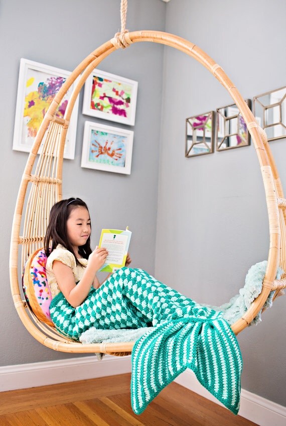 crochet how mermaid tail Mermaid Mermaid Tail MINT Kids Blanket TEAL Tail Crochet