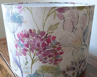 Voyage Lampshade - Lythmore Hedgerow Cream Linen Fabric Handmade Lamp Shade