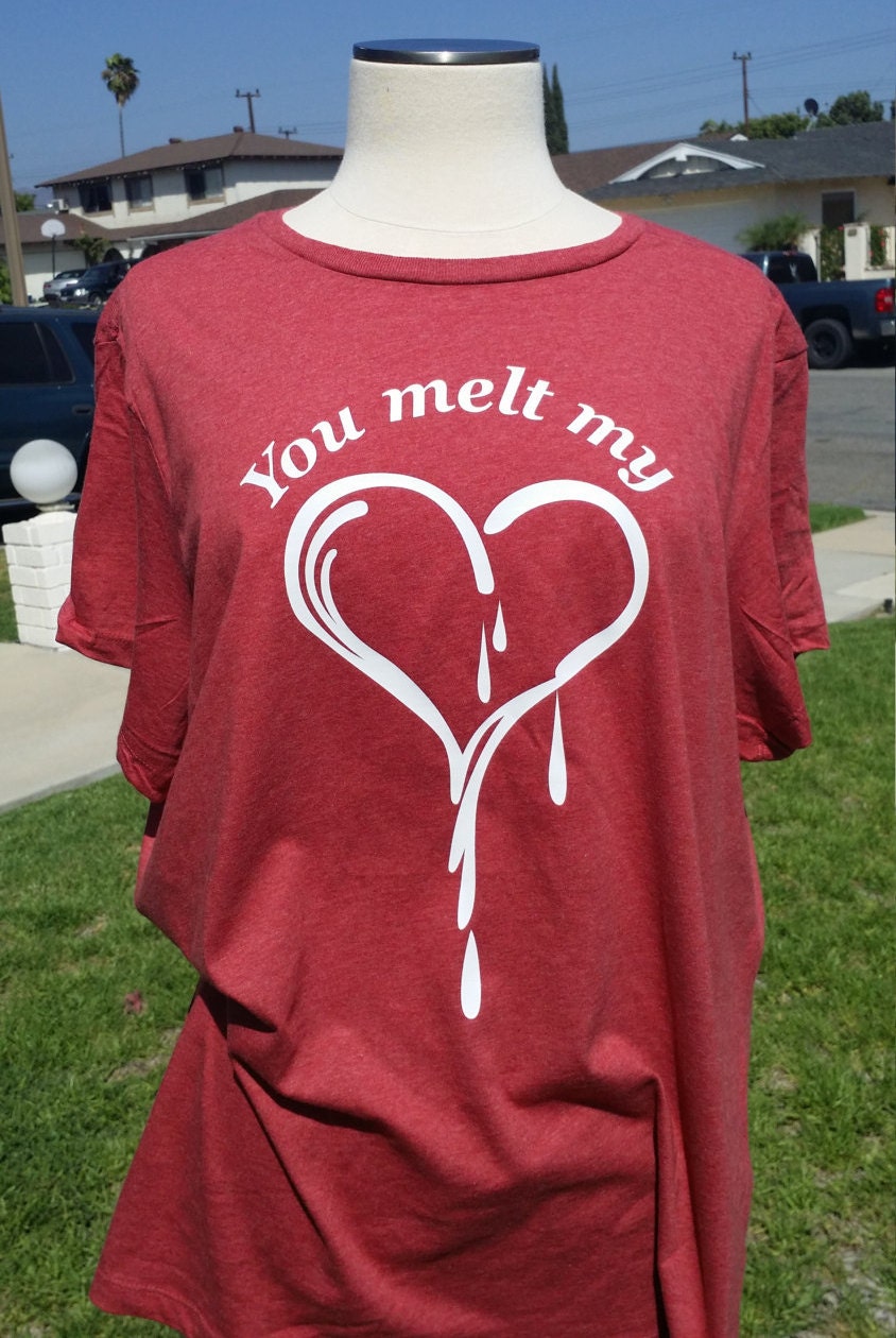 You Melt My Heart Red ladies shirt by Hangar146 on Etsy