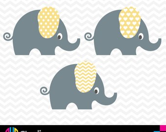 CUTE ELEPHANT Svg files, Silhouette Files, Silhouette, Die Cut, Vinyl Cutter, Monogram, Screen Printing svg#032