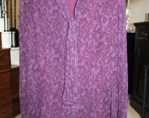 sheer purple shirt