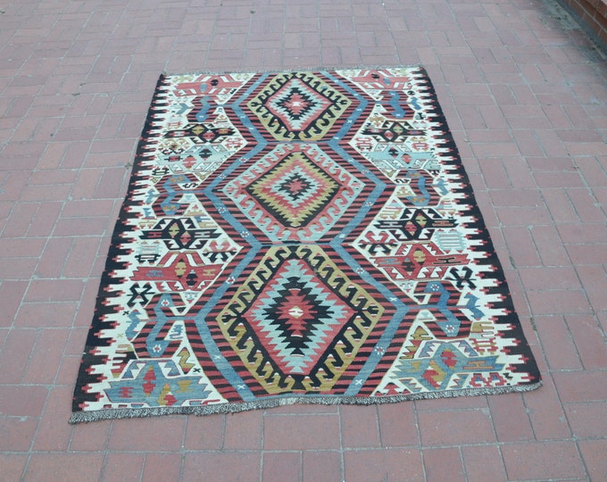 pattern rug, kilim rug, vintage turkish rug, large kilim rug, turkish kilim rug, bohemian rug, boho decor, authentic rug, kelim rug, kilim