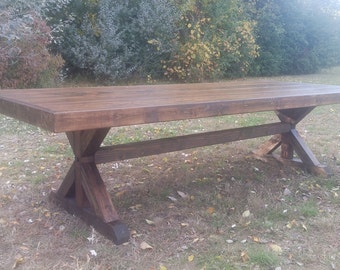 Farm Table, Farm House Table, Trestle Table, Dine Room Table, Dining Table