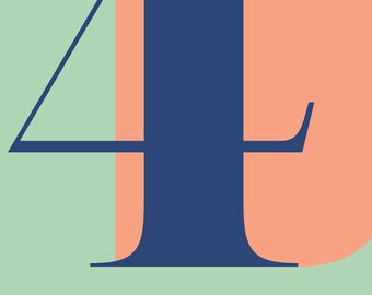 No. 4 Numerical Poster