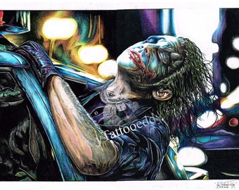 Joker The Dark Night - Fine Art Print - A4/A3