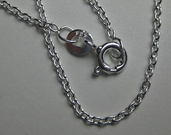 sterling silver cable necklace chain - 16", 18", 20" or 24"
