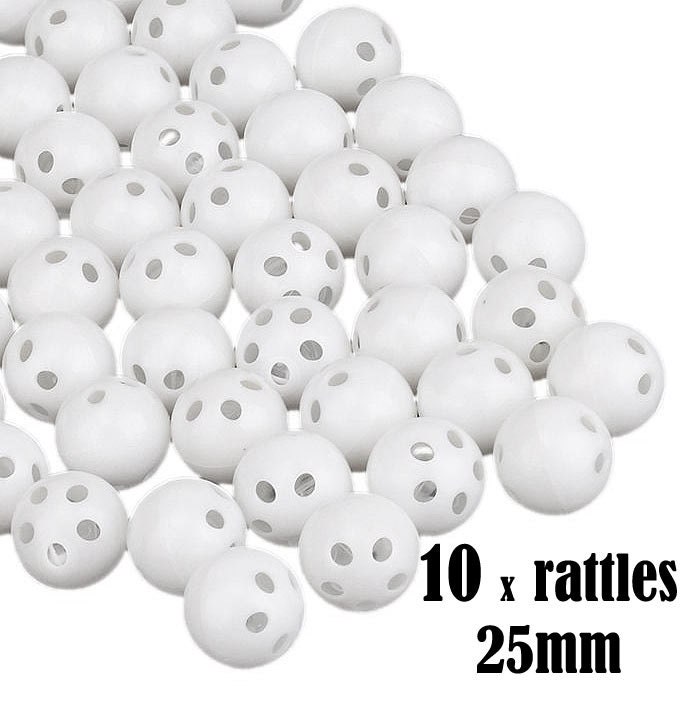 10 Ball Rattle Inserts. baby rattle noise maker ball insert