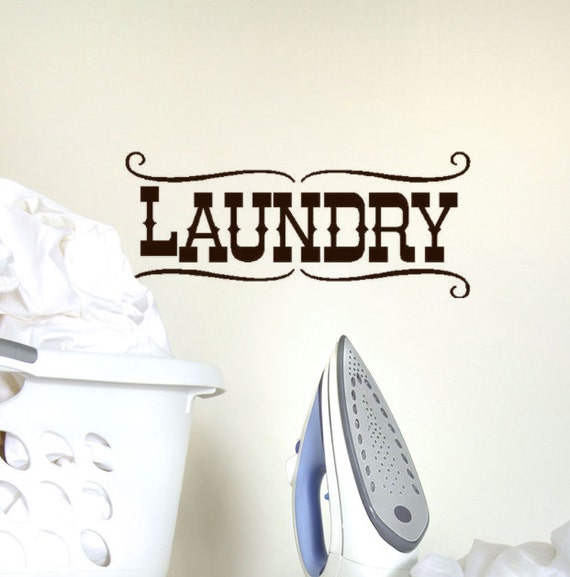 Rustic home decor Laundry Door Decal Rustic Laundry Room Sign