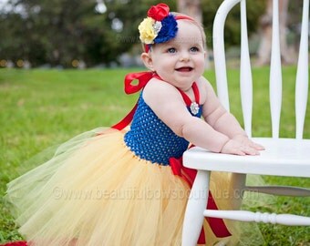 Baby Snow White Dress,Snow White Baby Costume,Baby Tutu Dress Snow White,Toddler Snow White Costume,Tulle Tutu Dress,Snow White Outfit Girls