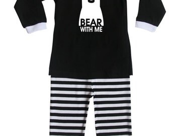 Bear with Me Silhouette Baby and Toddler Pajama Set