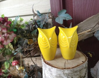 Ceramic Owl Tall Glazed modern from a vintage mold Wedding Cake toppers