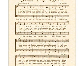 ABIDE WITH Me 8 x 10 Antique Hymn Art Print on by VintageVerses