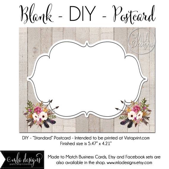 DIY Vistaprint Standard Size Postcard The Renee Blank