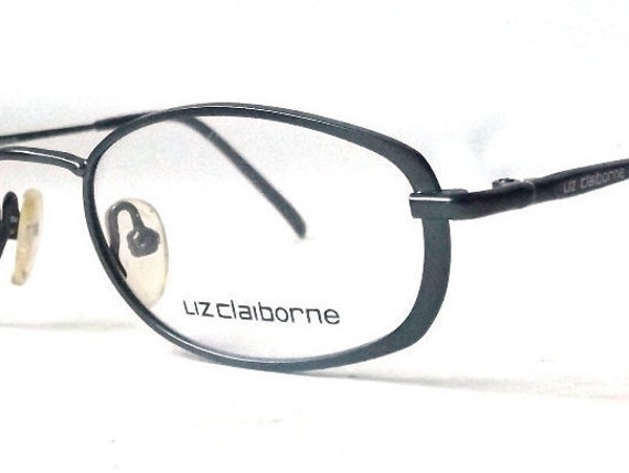 vintage 1990s NOS liz claiborne eyeglasses gunmetal metal