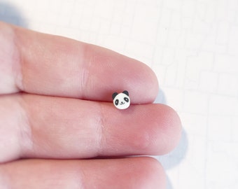 Cute Panda Surgical Steel Stud Earring. Perfect for Helix and Cartilage Piercings.
