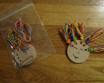 Set of 10 My Hair Had a Camp Out Last Night Scout SWAP or Craft Kits