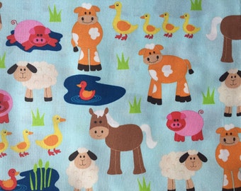 Farm Baby Blanket, Animal Bedding, Minky Blanket, Baby Crib Bedding, Made to Order Blanket, Personalized Blanket