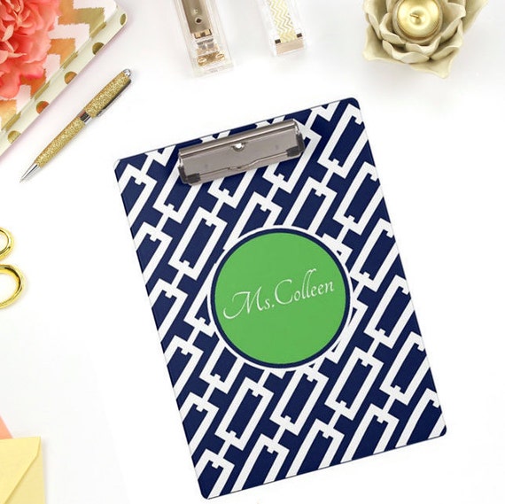 Monogram Clipboard Personalized Clipboard Monogrammed Gift