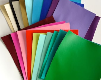 Plain Faux Leather/Leatherette Fabric - 16 colours available
