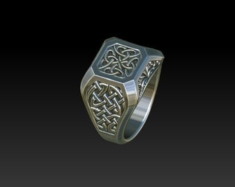 wedding ring signet ring celtic ring mens rings signet ring celtic jewelry celtic ring mens signet ring RS1B