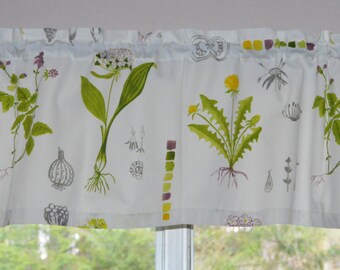 Kitchen Valance . Kitchen Curtain . Garden Fabric . Wildflower Fabric . Ikea Dorthy . Handmade by Pretty Little Valances