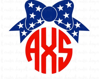 4th of July Bow SVG, 4th of July SVG, Fourth of July SVG, Cricut Cut Files, Silhouette Cut Files