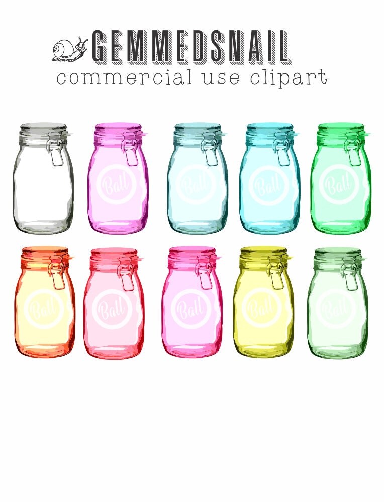 Mason jar clip art ball jar clipart with transparency looks