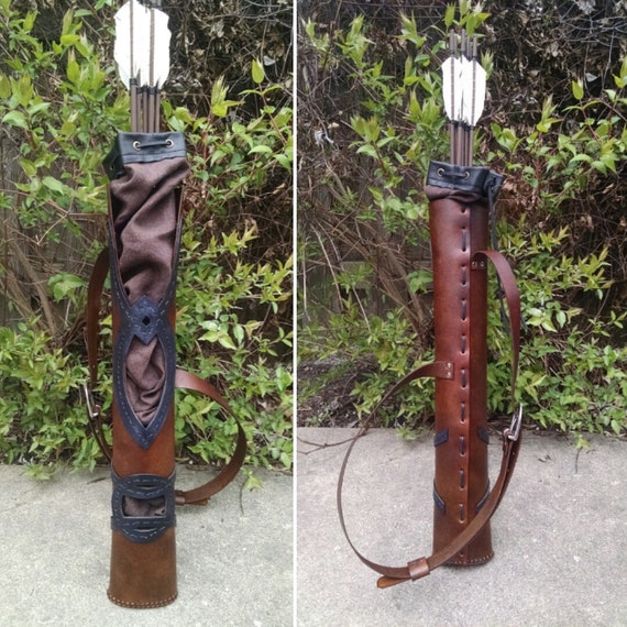 Ranger Leather Quiver W/ Linen Arrow Bag Deluxe