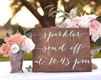 Sparkler Send Off Sign, Wedding Sparkler Sign, Wedding Send Off Sign, Wooden Wedding Sign,